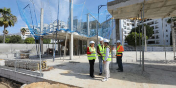 Las obras del Centro de Usos Múltiples de Nueva Andalucía están al 40% de su ejecución