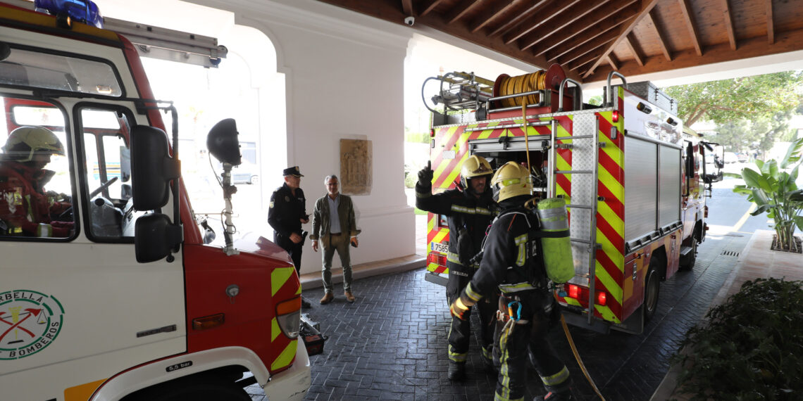 Simulacro de incendio en el hotel Hard Rock Marbella