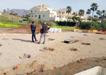 Avanzan las obras del nuevo parque de agua de Casares Costa