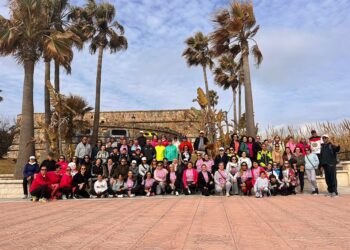 Marcha solidaria de la mujer en Manilva