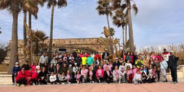 Marcha solidaria de la mujer en Manilva