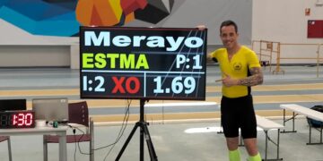 El atleta afincado en Casares Luis Merayo, campeón de salto de altura del Campeonato de España Máster 50