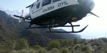 Rescatan a un senderista herido en la zona de Fuente del Esparto de Nerja