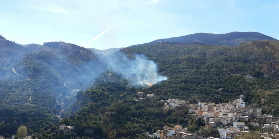 Declarado un incendio forestal en un barranco de El Pinar, Granada