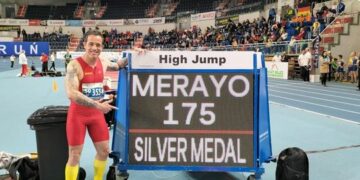 El atleta afincado en Casares Luis Merayo, medalla de plata en el Campeonato del Mundo Indoor