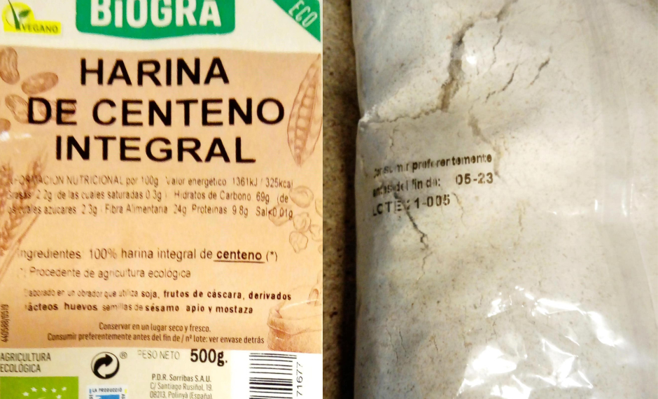 Alerta por una harina procedente de España contaminada por un hongo