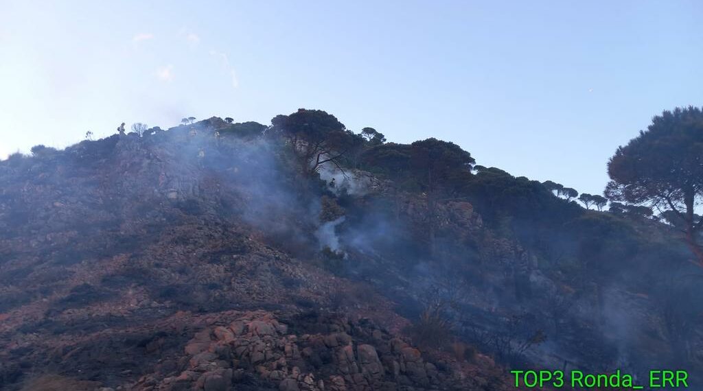 Estabilizado el incendio forestal en Mijas