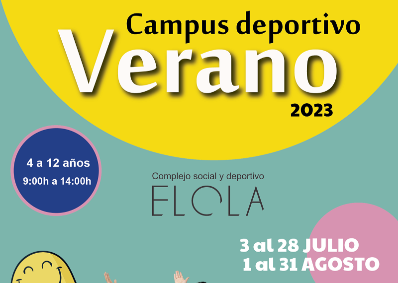 Campus Deportivo en el complejo Elola durante los meses de julio y agosto