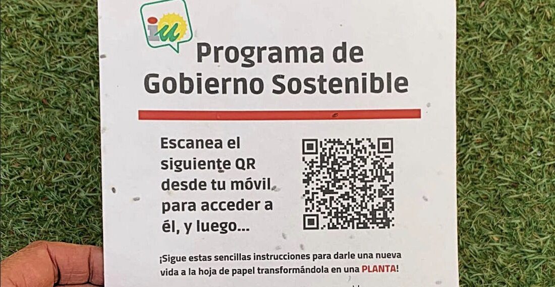 IU Casares presenta su Programa de Gobierno en un papel “plantable” fabricado con semillas