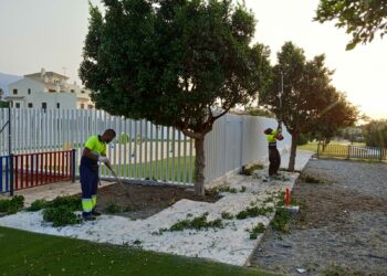 Mejora y mantenimiento en los Jardines del Rosario y zonas verdes de Casares Costa