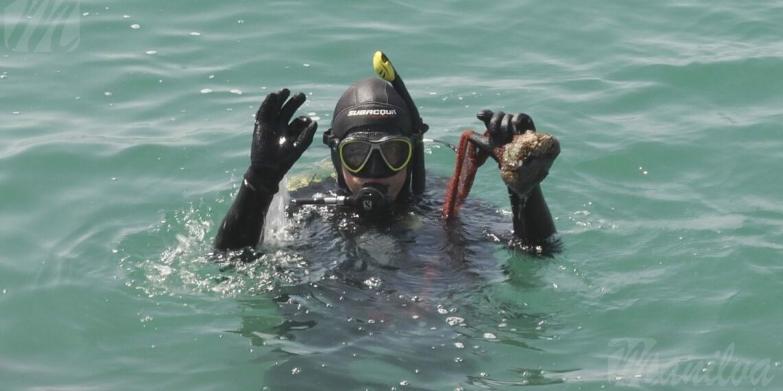 Manilva lleva a cabo una limpieza de fondos marinos con motivo del Día Mundial del Medioambiente
