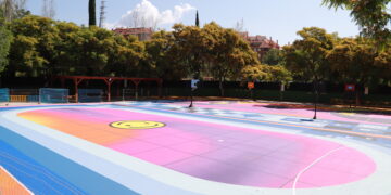 Modernizadas las pistas del colegio Rafael Fernández Mayoralas de Marbella