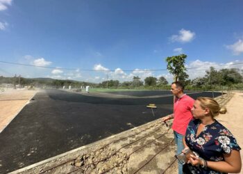 Las obras del complejo deportivo de Secadero avanzan a buen ritmo