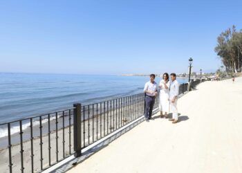 Finaliza la sustitución de 2,5 kilómetros de barandillas del Paseo Marítimo entre la playa del Ancón y Don Pepe