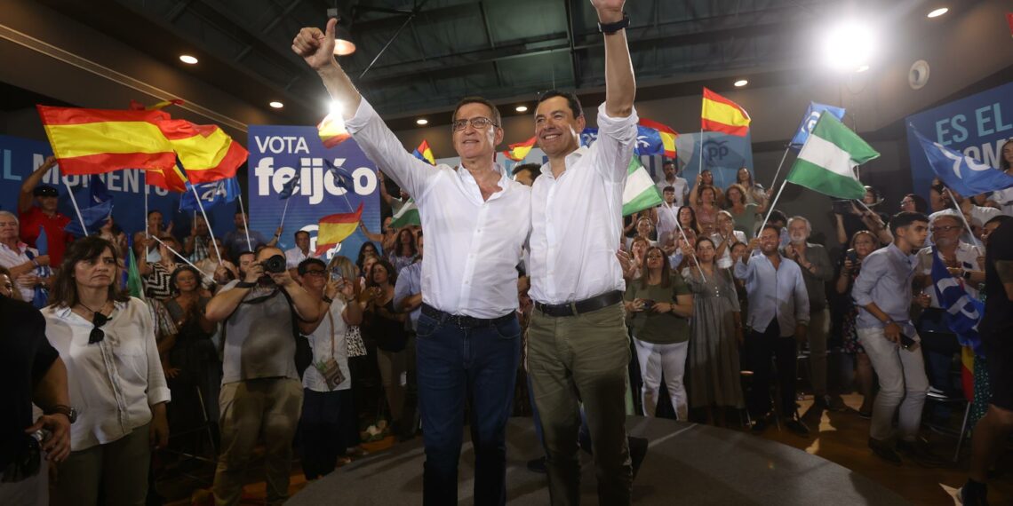 Moreno cierra campaña en Málaga con Feijóo