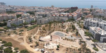 La obra del nuevo pulmón verde en el núcleo urbano de Estepona entra en su recta final