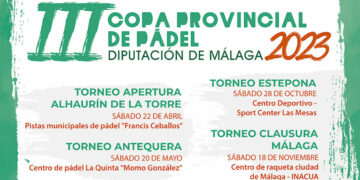 Estepona acoge este sábado el torneo de la III Copa Provincial de Pádel Diputación de Málaga