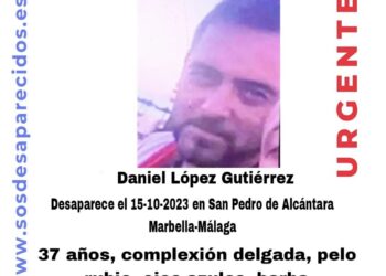 Desaparecido en San Pedro de Alcántara un hombre de 37 años