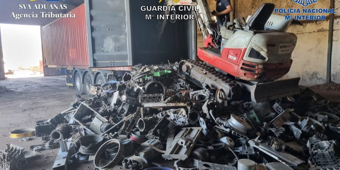 Incautados 720 kilos de cocaína ocultos en un contenedor de chatarra procedente de Costa Rica