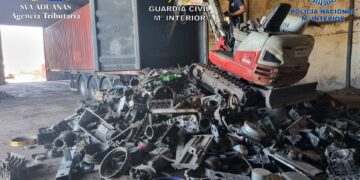 Incautados 720 kilos de cocaína ocultos en un contenedor de chatarra procedente de Costa Rica