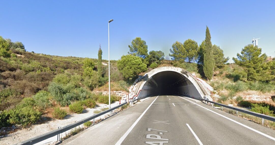 El túnel de la AP-7 a su paso por Casares, escenario de un simulacro