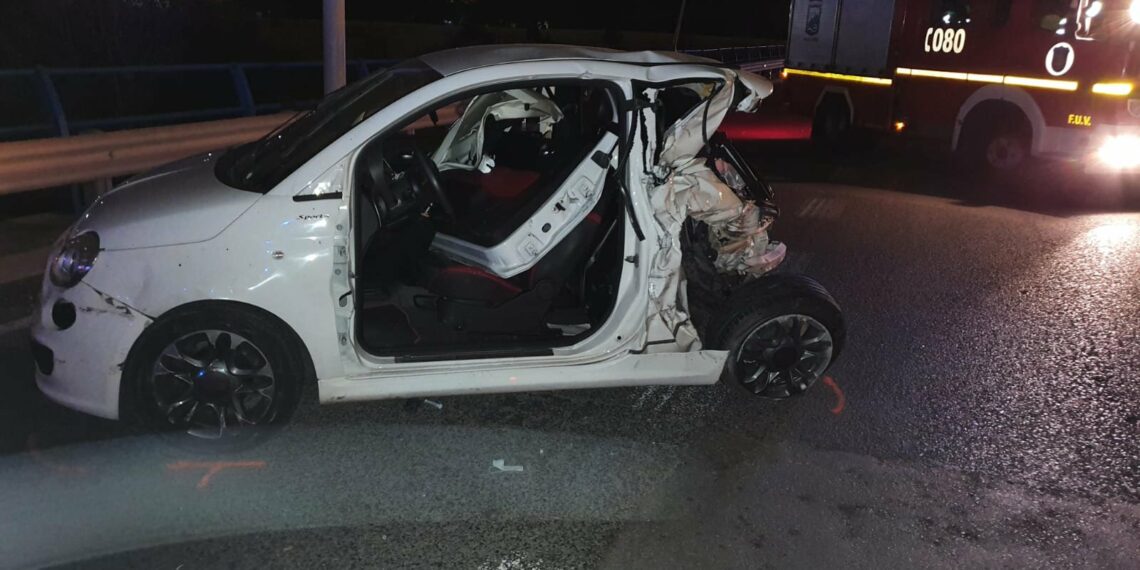 Aparatoso accidente en Málaga deja tres heridos que fueron trasladados al Hospital