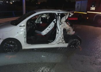 Aparatoso accidente en Málaga deja tres heridos que fueron trasladados al Hospital
