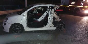Aparatoso accidente en Málaga deja tres heridos que fueron trasladados al Hospital