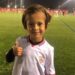 El pequeño Marco Villena, jugador del Manilva, entrena con el Sevilla FC