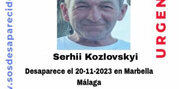 Desaparecido Serhii Kozlovskyi,de origen ucraniano,  desde el pasado 20 de noviembre