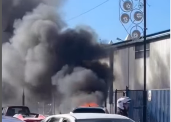 Un vehículo sale ardiendo en Las Lagunas de Mijas