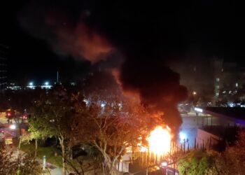 Un incendio declarado junto a una gasolinera pone en alerta a Marbella