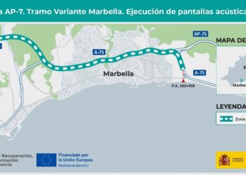 Licitan por 15,8 millones las obras para mitigar el ruido en la AP-7 a su paso por Marbella