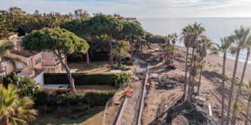 Estepona avanza en las obras del tramo de corredor litoral que ejecutará un puente sobre el Arroyo Dos Hermanas
