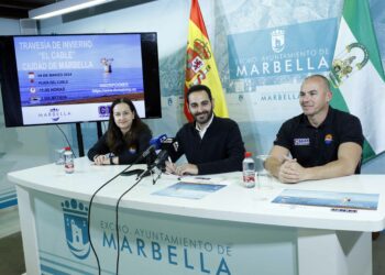 La playa de El Cable, escenario de la Travesía a Nado Marbella de invierno