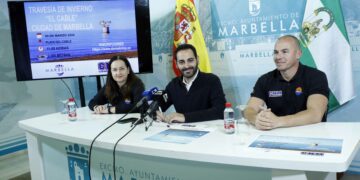 La playa de El Cable, escenario de la Travesía a Nado Marbella de invierno