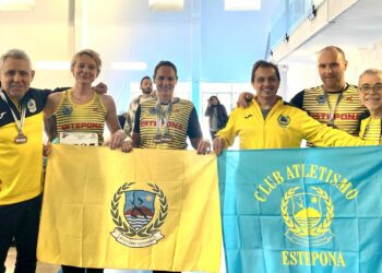 El Club de Atletismo Estepona se cuelga 14 medallas en el Campeonato de Andalucía Máster Short Track