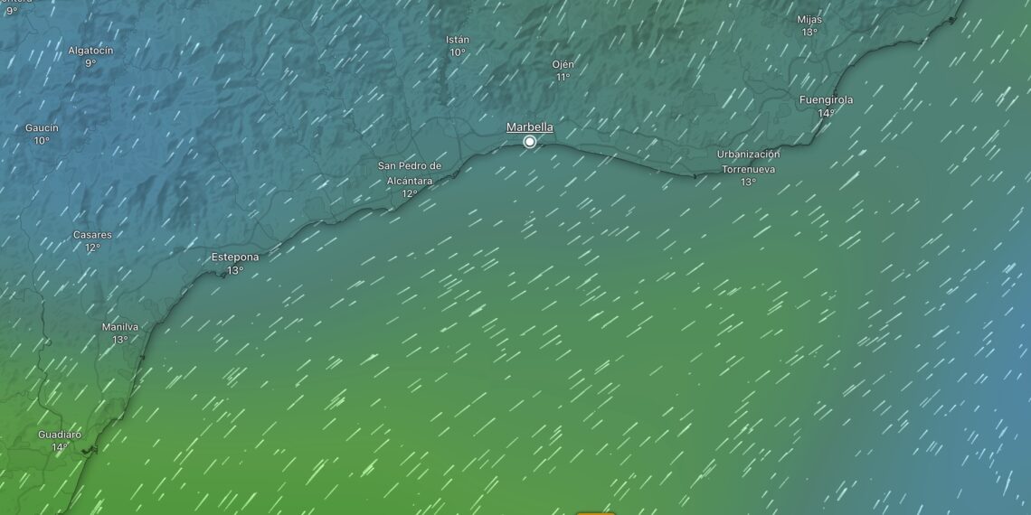La Costa del Sol recibirá copiosas lluvias a partir del jueves