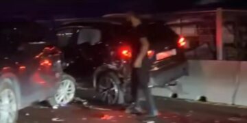 Trasladada al hospital una mujer herida tras un accidente múltiple en Benalmádena