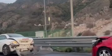 Trasladado al hospital un hombre herido en un accidente múltiple en Benalmádena