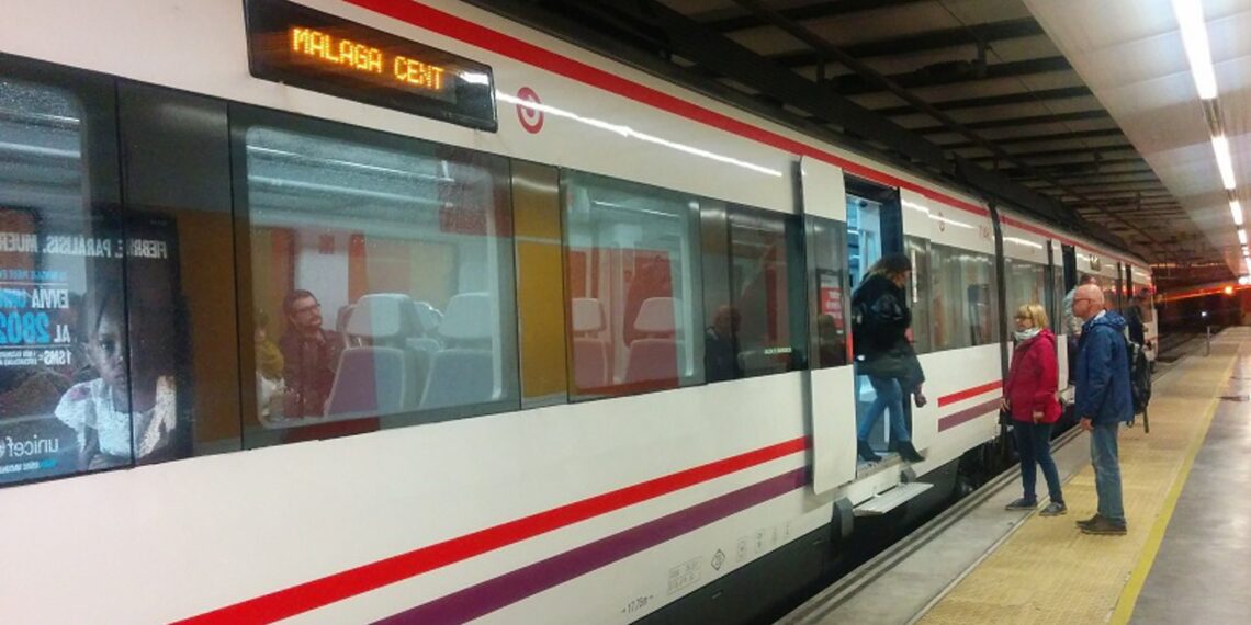 El número de usuarios del Cercanías de Málaga creció un 43% en 2023