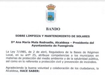 El Ayuntamiento de Fuengirola adopta medidas sobre limpieza y mantenimiento de solares