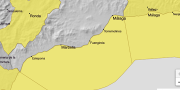 La borrasca Nelson activa este sábado la alerta amarilla en la Costa del Sol