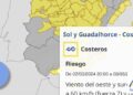 La Costa del Sol en aviso amarillo por fuertes vientos en la tarde de este sábado