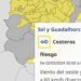 La Costa del Sol en aviso amarillo por fuertes vientos en la tarde de este sábado