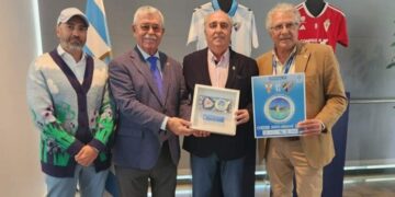 Manilva es protagonista en el estadio de La Rosaleda