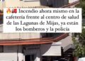 Incendio en una churrería de Las Lagunas, Mijas