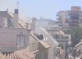 Una torreta eléctrica provoca un incendio en la calle Marbella de Fuengirola