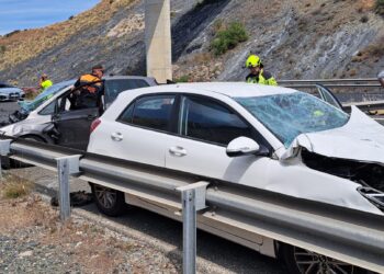 Cuatro heridos en una colisión de tres vehículos en la A7 a su paso por Marbella