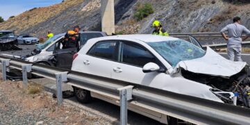 Cuatro heridos en una colisión de tres vehículos en la A7 a su paso por Marbella